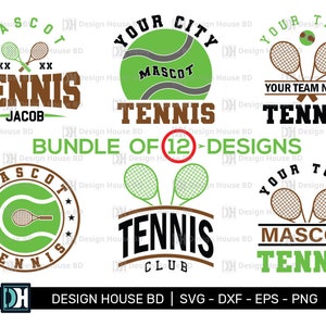 Tennis SVG Bundle | Tennis Cut File | Silhouette | Cricut Cut File | Digital Download | Tennis Mom Dad Shirt Print | Png | Eps | Dxf