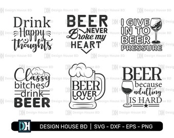 Beer SVG, Beer Quotes SVG Bundle, Beer SVG Bundle, Beer Lover Svg Bundle, Cut Files, Cricut Ready, Png, Eps, Dxf