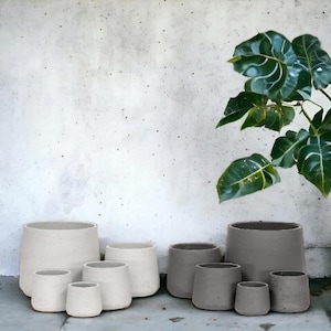 Concrete Pots, Indoor/ Outdoor Modern Planters
