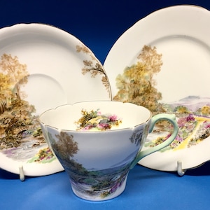 Wonderful Shelley China Heather Trio.
