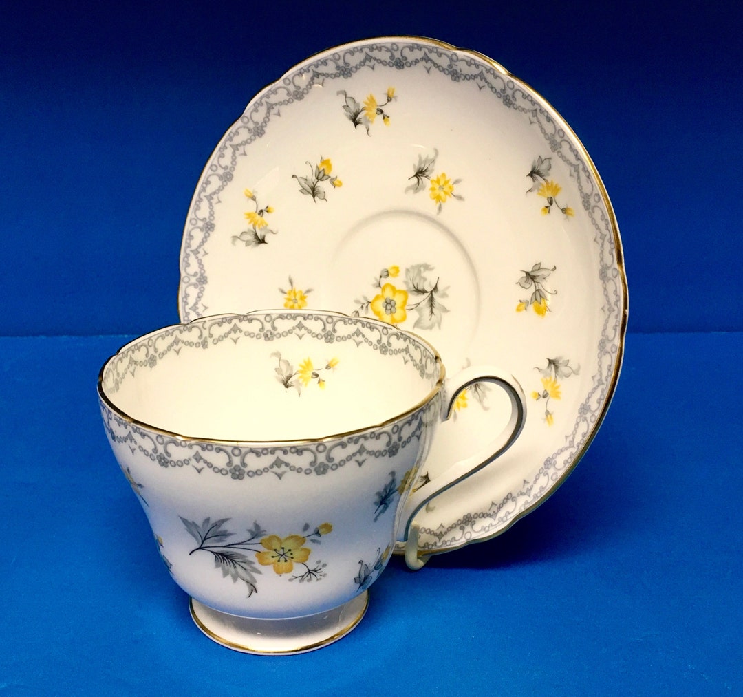 Wonderful Shelley China Yellow Charm Cup & Saucer Etsy