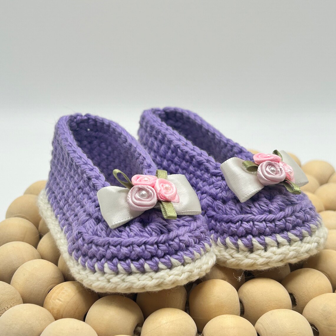 Crochet Baby Girls Shoes Baby Crib Shoes Ballerina Baby Shoes Baby ...