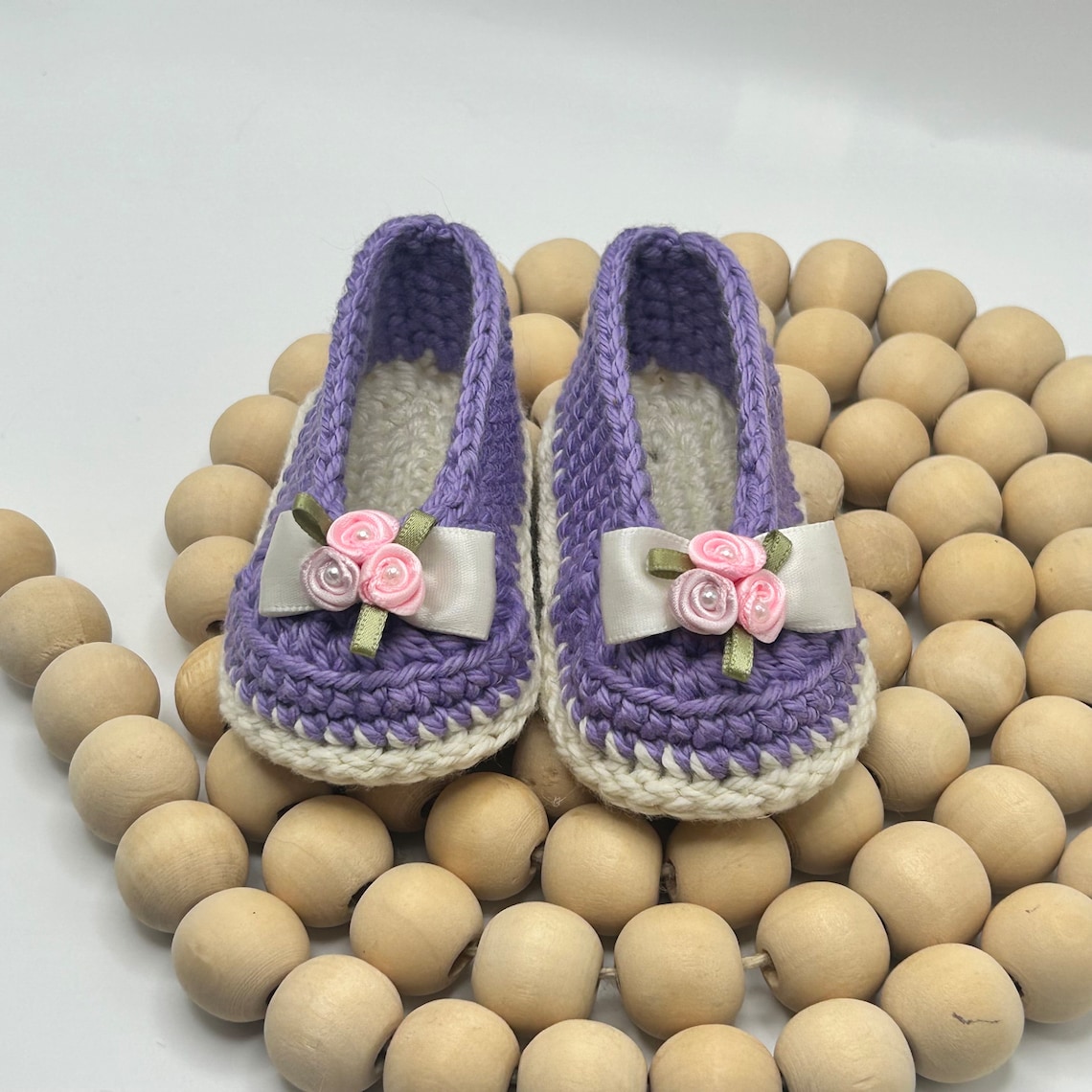 Crochet Baby Girls Shoes Baby Crib Shoes Ballerina Baby Shoes Baby ...