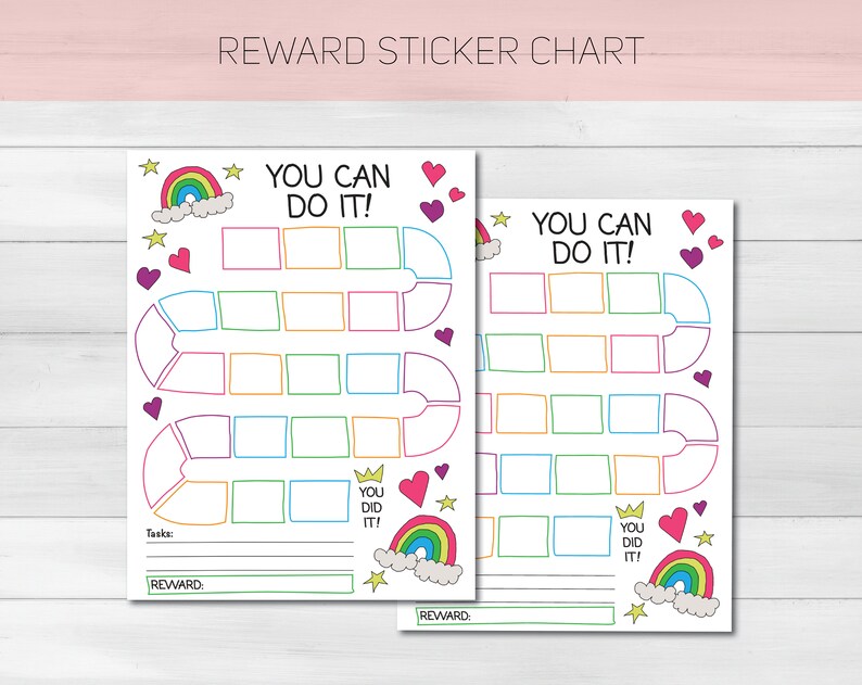 Reward Stickers Form Rewards Sticker Chart - Etsy