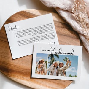 Bridesmaid & Maid of Honor Proposal Card: Bridal Party Canva Template (Digital Download)