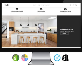 Furniture Store Shopify Website for Home Furnishing Business, Mobile-Friendly Design Offering a User Centric Experience