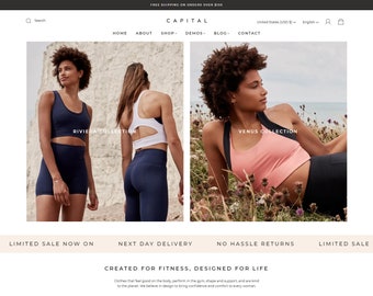 Shopify Activewear Website for Athletic Clothing Business, User Interface Crafted for Ease and Responsiveness Across Devices