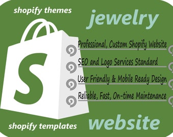 Jewelry Products Website Built with Shopify for Small Business, Elegantly Developed User Interface with Mobile Ready Features