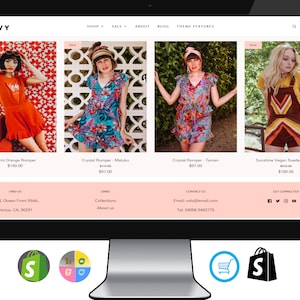 Letnia odzież Shopify Witryna internetowa, Sprzedawaj modę bezproblemowo z koszykiem zakupowym przyjaznym dla urządzeń mobilnych