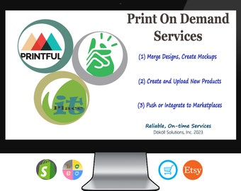 Basic Print On Demand Shop Services for Printful, Printify and PlaceIt, Get Professional Support to Create POD Mockups and Product Uploads