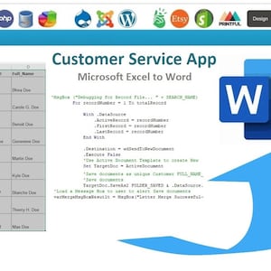 Microsoft Office Excel アプリで感謝状を作成し、単一または複数の MS Word 文書をコンピューターに保存します