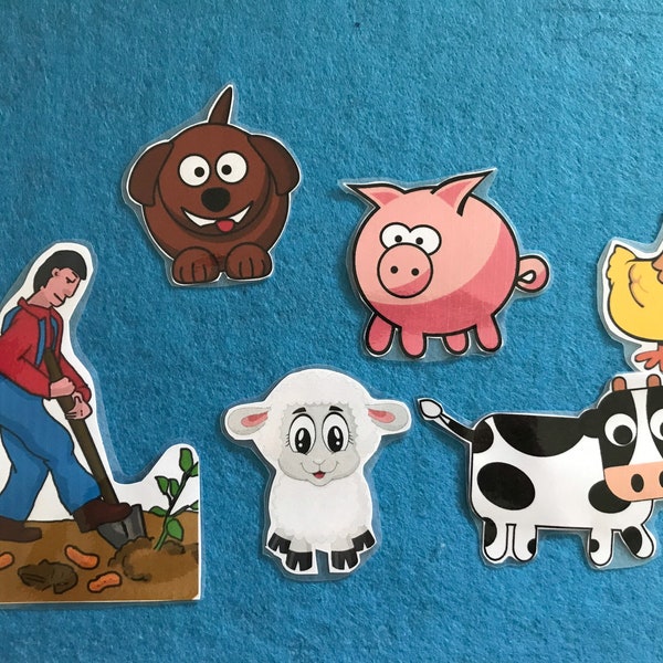 Old McDonald Had A Farm - Nursery songs for felt board time, story time templates, song templates