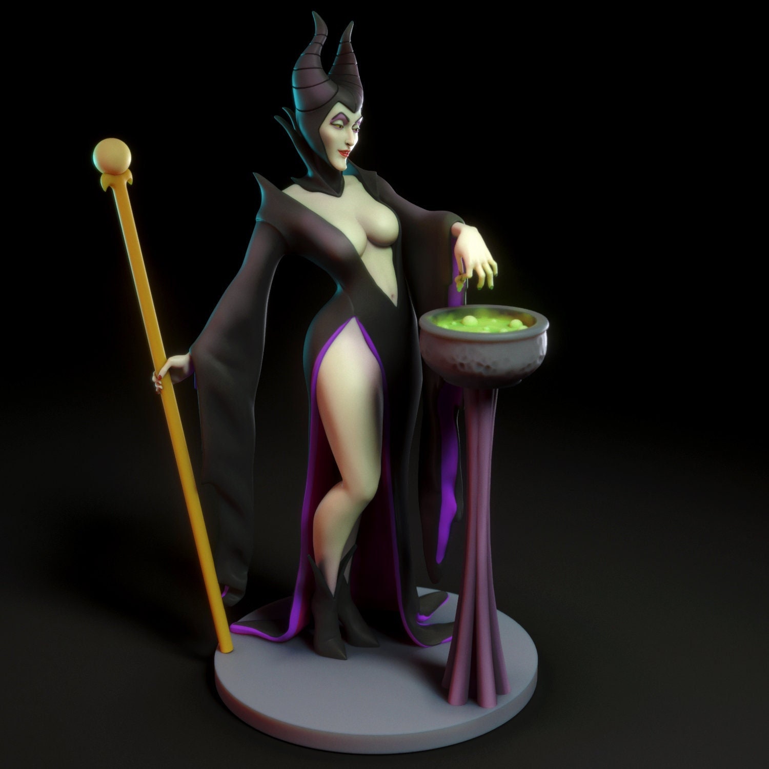 Mariana Rivera Porn - Maleficent Resin Statue and Miniature by Torrida Minis - Etsy
