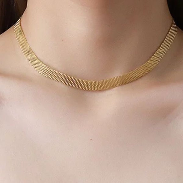 Wire Mesh Necklace Etsy