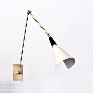 Mid Century Brass Wall Lamp, Handmade Vintage Inspired Raw Brass Finish Wall Lamp, Handcrafted , Handmade Premium Quality
