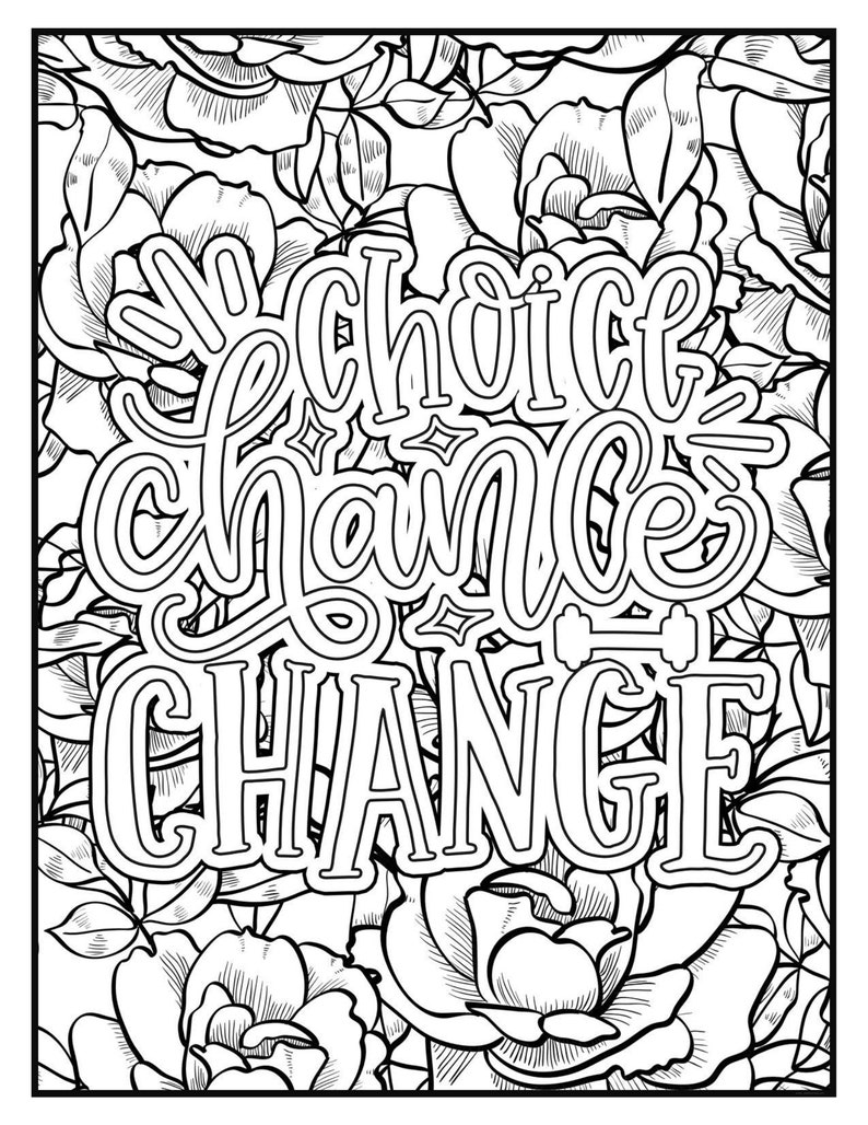 Motivational Coloring Pages - Etsy