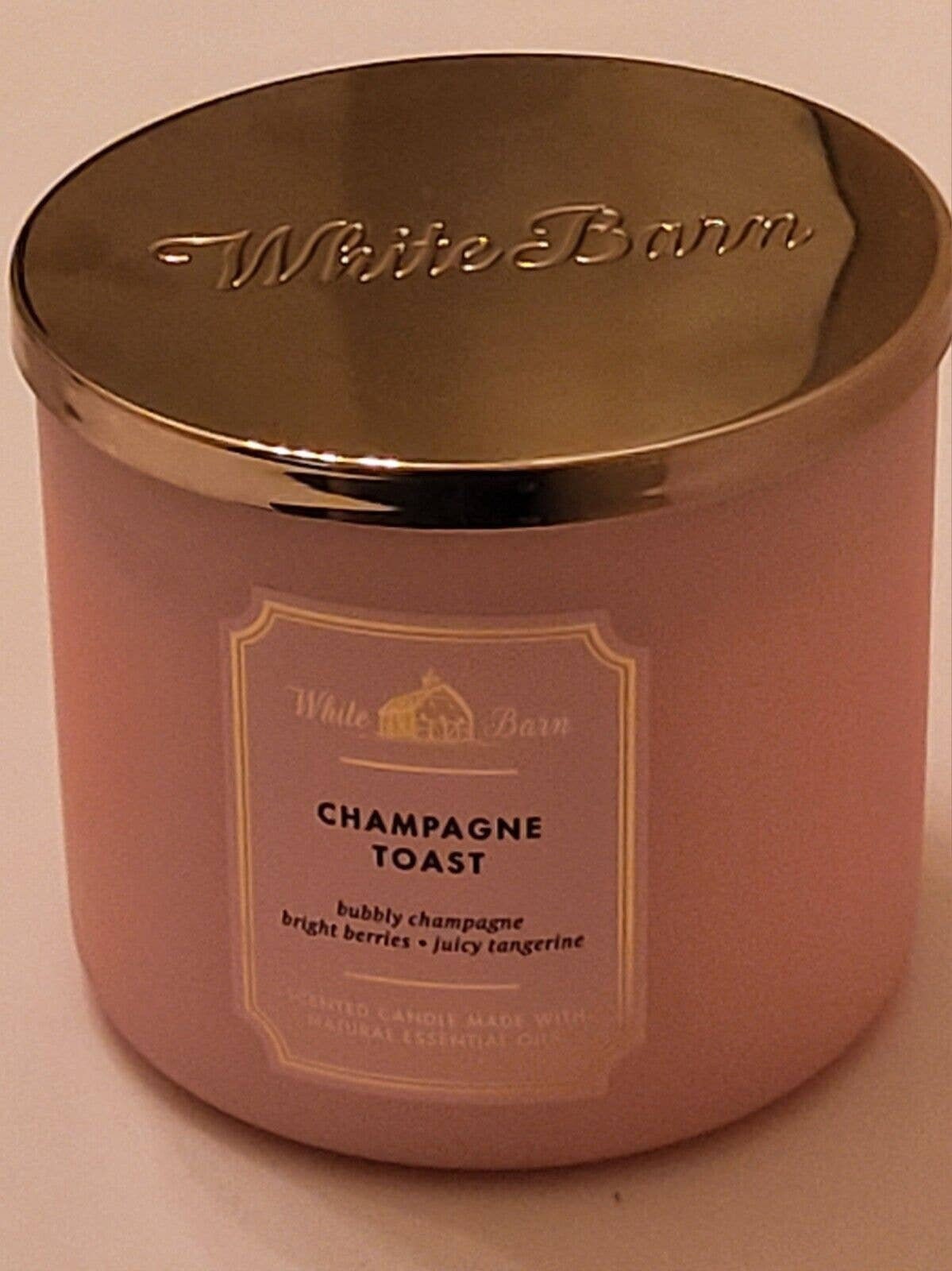 Bath and Body White Barn Champagne Toast 3wick Candle Etsy