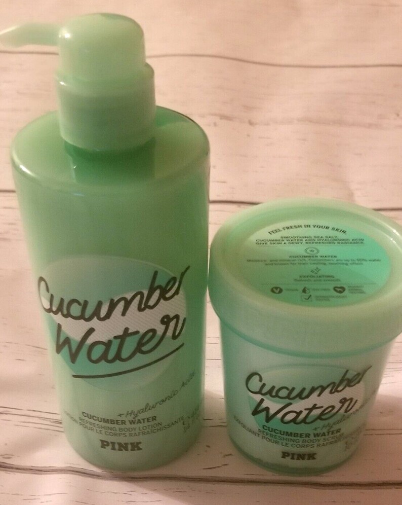 Victoria's Secret Cucumber Water Refreshing Body Lotion & Body Scrub
