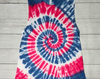 XXL Tie-dye Tank Top, Juniors/Womens