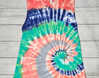 Large Tie-dye Tank Top, Juniors/Womens