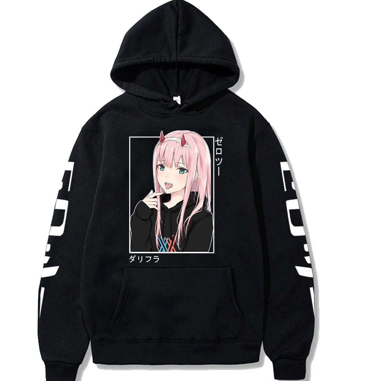 Cute Zero Two Anime Girl Hoodie Darling in the Franxx Etsy Canada