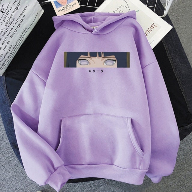 Hinata Hyuga Hoodie - Cute Anime Girl Hoodie - Naruto Inspired - Anime Streetwear - Pullover
