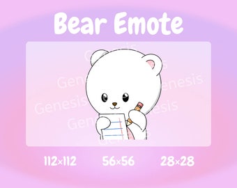 Cute Bear Emote | Twitch or Discord Emote | Ready to use