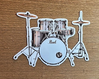 Black Drum Set In Circular Frame - Black Drum Set With Circular Presentation - C