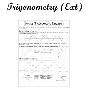 11/12 Ext1 Math HSC | Trigonometry Notes