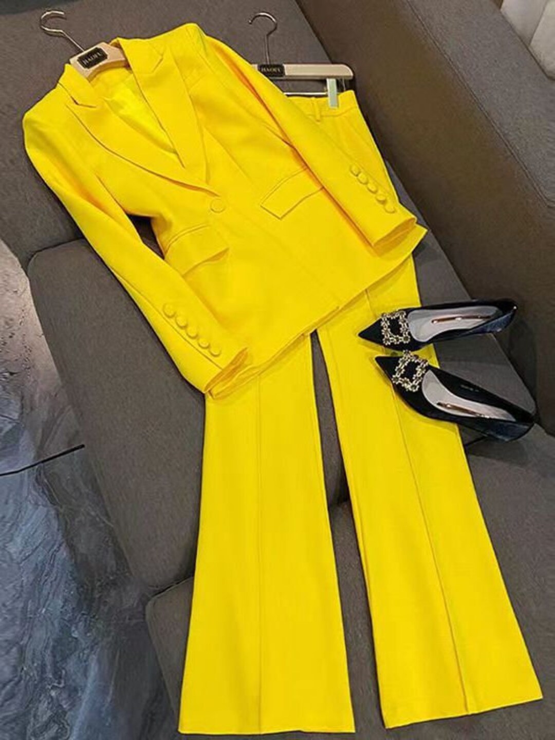 Lemon Yellow Suit for Women Business Suit for Women Wedding Etsy