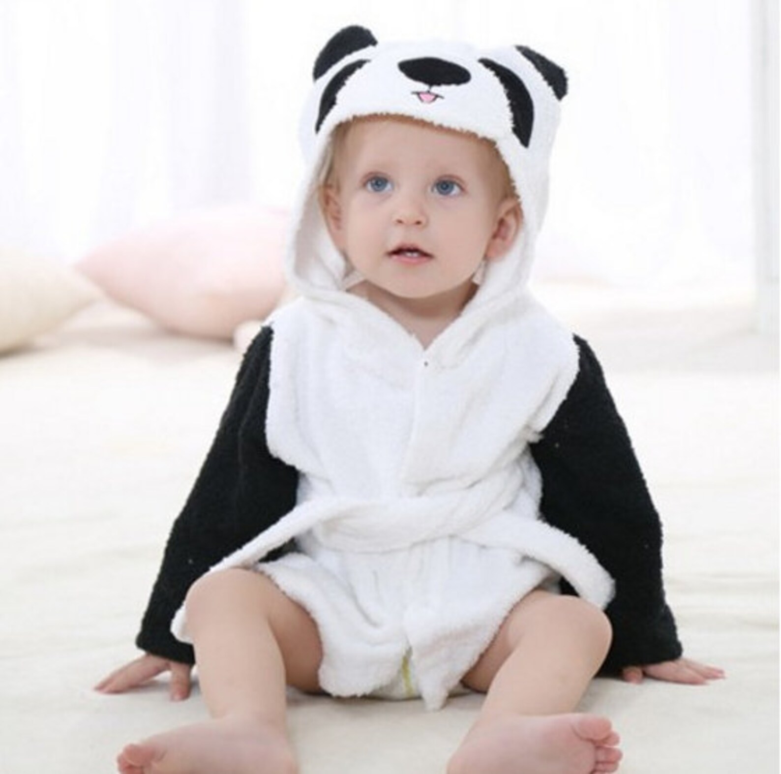 Cartoon Cute Animal Modeling Baby Bath Towels Cotton Bathrobes Etsy