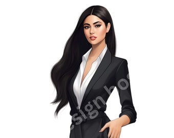 Boss lady clipart, mode clipart, mode meisje clipart, mode illustratie, meisje clipart, mode meisje png