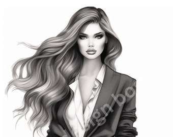 Mode meisje clipart, mode clipart, baas dame clipart, mode illustratie, meisje clipart, mode meisje PNG