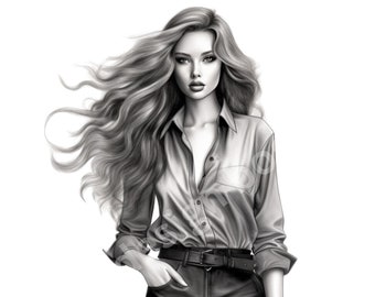Mode meisje clipart, mode clipart, Boss Lady clipart, mode illustratie, meisje clipart, mode meisje, mode meisje png