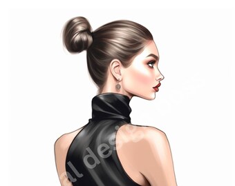 Mode meisje clipart, mode clipart, baas dame clipart, mode illustratie, meisje clipart, mode meisje PNG