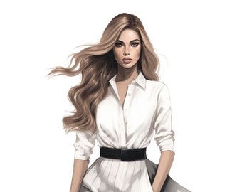 Mode meisje clipart, mode clipart, Boss Lady clipart, mode illustratie, meisje clipart, mode meisje, mode meisje png