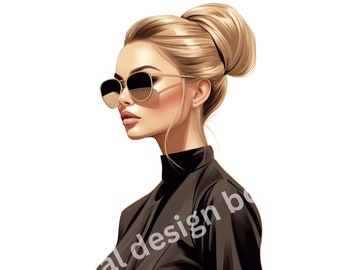 Mode meisje clipart, mode clipart, baas dame clipart, mode illustratie, meisje clipart, mode meisje PNG