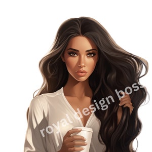Mode Mädchen Clipart, Mode Clipart, Kaffee Clipart, Mode-Illustration, Mädchen Clipart, Mode Mädchen png, Kaffee Mädchen Clipart