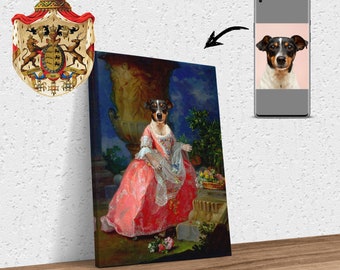 Ihre Katze oder Hund als königliches Portrait (Königin Maria Luise von Spanien)