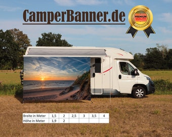 Wohnmobil Wohnwagen Camping Sichtschutz Sonnenschutz Windschutz, Regenschutz, Keder, Markisen Vorzelt Strand Düne