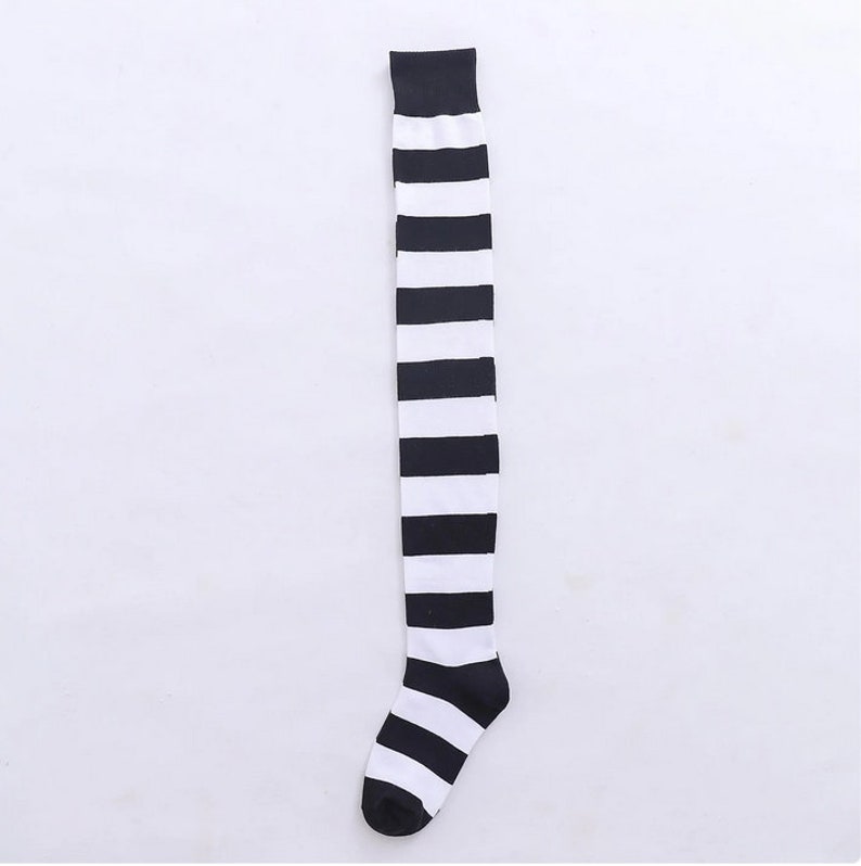 5 Pair Colorful Stripe Thigh High Sock,leg Warmers Over the Knee,winter