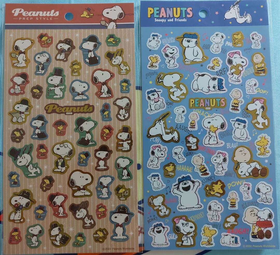 Prep Style Snoopy & Woodstock His Family Decoration Stickers Lucky ...