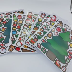 kid DIY X'Mas DIY tree Santa Window Table Decoration stickers
