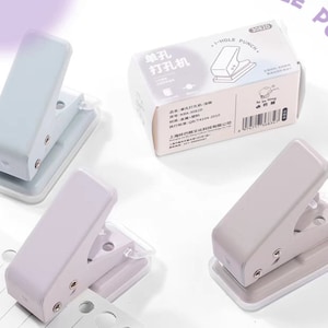 mini punzón de una sola sujeción violeta claro, rosa azul