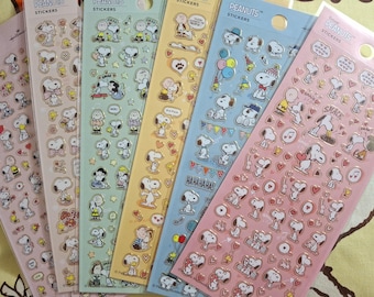 SNOOPY & his friends Family Rabbit party hug pattern Decoration DIY stickers