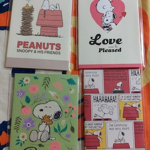Snoopy & Woodstock pocket Packet mini buste capodanno - Love Flower