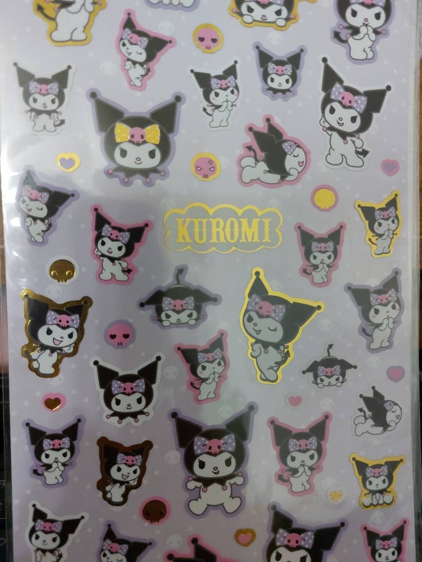 Kuromi Crafts Gold Stickers P - Etsy Hong Kong