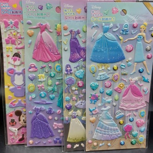 princess minnie Changing doll dress-up stickers