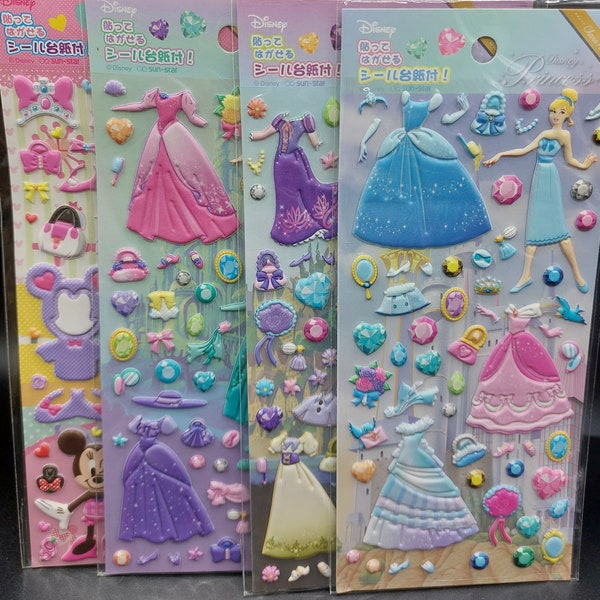 princess minnie Changing doll dress-up stickers