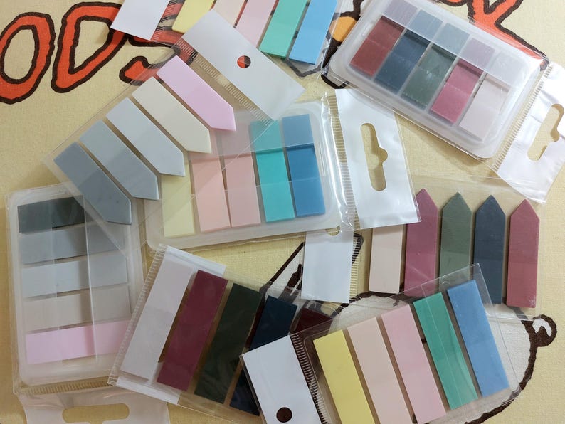 Translucent Sticky Tabs Notes - Rainbow Color X 2 Pcs - Etsy
